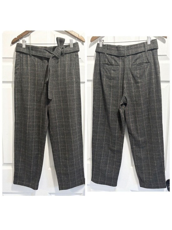 Wilfred Pants - Aritzia Wilfred Jallade Tie Front Plaid Pants Wool Cashmere Blend Trousers Sz 8